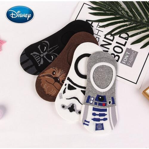 Disney Star Wars Socks Fashion Personality Cartoon Boat Socks Mens Home Comfortable Socks Men