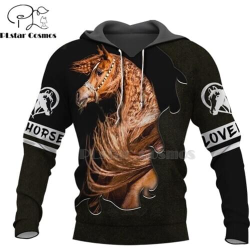 PLstar Cosmos horse HUNTING 3D Printed Shirts 3D Print Hoodies/Sweatshirt/Zipper Man Women big black horse Bow Hunter horse-22