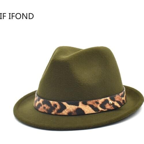 Simple Wool Women Men Jazz Hat Winter Autumn Fedora Hat Elegant Lady Gangster Trilby Felt Church Hat 56-58CM