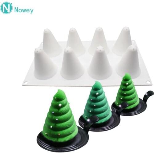 8 Cavity Christmas Tree Silicone Mold Christmas Tree Mousse Mold Christmas Cake Decoration Mould Ice Cream Mould Cake Tools