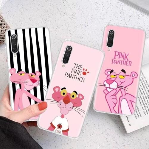 Pink Panther Cartoon Silicon Call Phone Casing For Xiaomi Note 10 Pro Mi 11 Lite 9 8 CC9 Poco X3 NFC Case 10T 9T A3 A2 A1 Cover