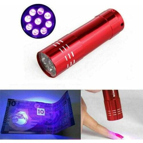 Mini Led UV Nail Dryer Gel Curing Lamp Light Machine Ladies Dryer Fast Cure Nail Flashlight Torches 9 LEDs 4 Colors Portable