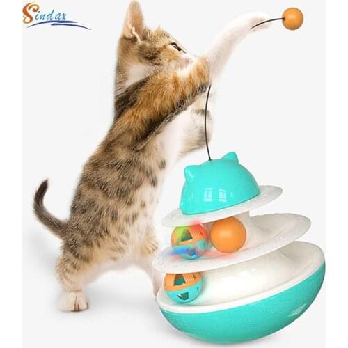 Interactive Cat Toy IQ Treat Ball Tumbler Egg Smarter Pet Toy Food Dispenser For Cats Shaking Playing Training Ball Pet Supplies