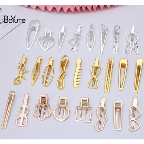 BoYuTe (20 Pieces/Lot) Metal Stainless Steel Hair Clips Factory Supply Handmade DIY Jewelry Accessories Wholesale