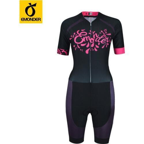 Women Short Sleeve Cycling Jersey One-pieces Triathlon Quick Dry Custom Cycling Skinsuit Swimming Clothing Ropa Ciclismo
