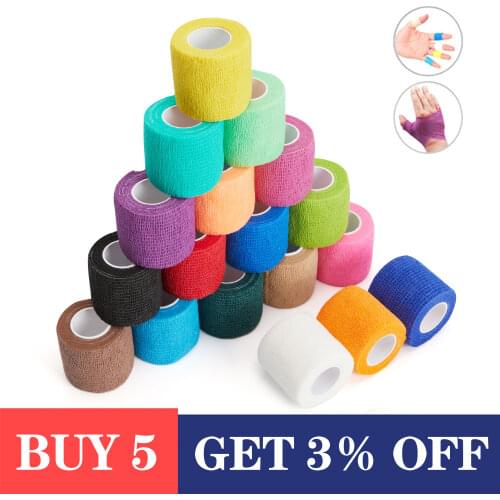 1PC 4.5m Colorful Elastoplast Self Adhesive Elastic Bandage Toms Hug Sports Knee Finger Ankle Palm Shoulder Athletic Wrap Tapes