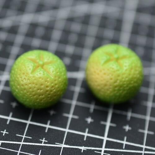 1pcs/lot resin flat back simulation food green orange 15mm Cabochons Hair Bow Center Card Frame Making Craft DIY