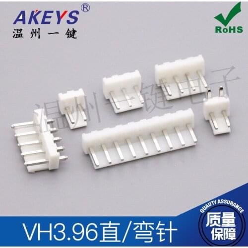 10pcs VH3.96 Connector spacing 3.96MM Plug Pointer 2/3/4/5/9P Straight needle/bent needle