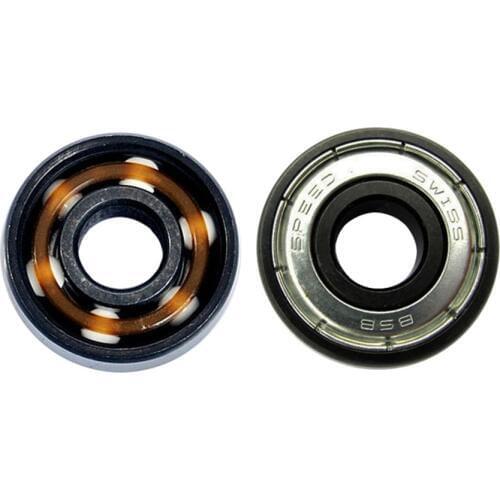 16pcs BSB White/Black Ceramic Bearings 608Z White Pottery Beads Zirconia 6 Ball Bearing Speed Slide Slalom Skates Bearing PJ21