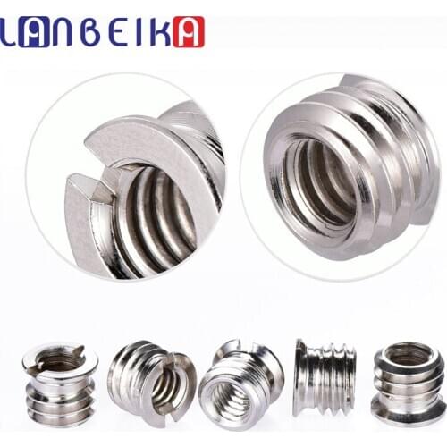 2/5/10pcs 1/4 inch to 3/8 inch Convert Screw Standard Adapter Reducer Bushing Converter for DSLR Camera Camcorder Tripod Monopod