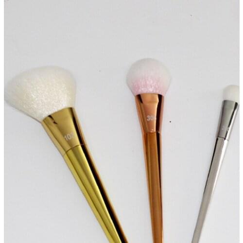 3Pcs Different Colors Makeup Cosmetic Brush Set Kit Include 103 Angled Powder 200 Oval Shadow 300 Tapered Blush Brush