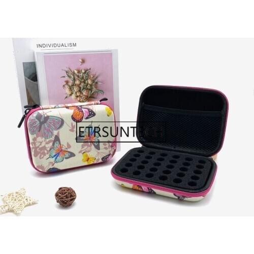 30pcs 30 Compartment Essential Oil Storage Bag EVA 1ml 2ml 3ml Essential Oil Bottle Collecting Box Portable Travel Organizer