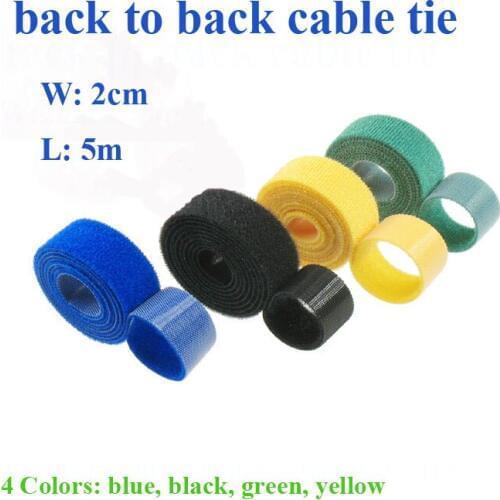 4Colors 2cm*5m Hot Magic Nylon Reusable Cable Ties back to back cable tie velc nylon strap Magic Tape hook loop fastener
