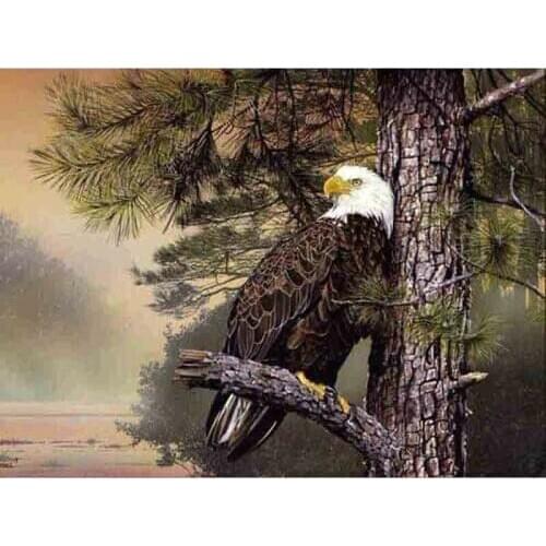 5d diamond painting eagle tree picture diy diamond embroidery animal canvas painting rhinestone mosaic wall sticker