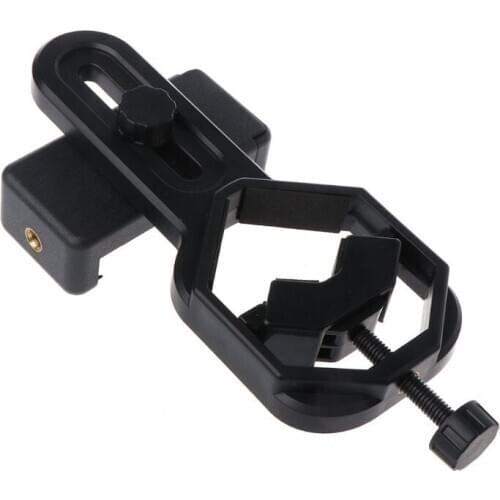 Cell Phone Adapter with Spring Clamp Mount Monocular Microscope Accessories Adapt Telescope Mobile Phone Clip Accessory Bracket