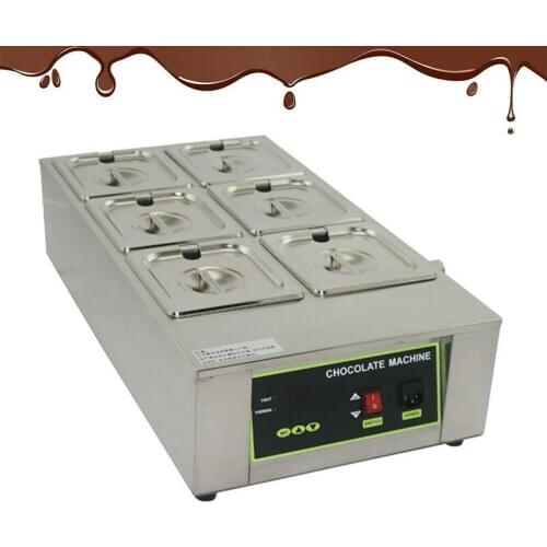 Six tanks chocolate melting machine chocolate warmer melter enrobing machinery equipment