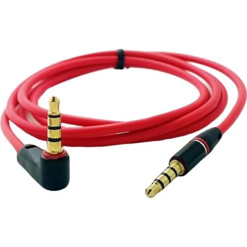 90 Degree Angled Short 4 pole 3.5mm to 3.5mm Audio Cable Plug jack 3.5 male to male Car Sound Wire headphone for phones 20/120cm