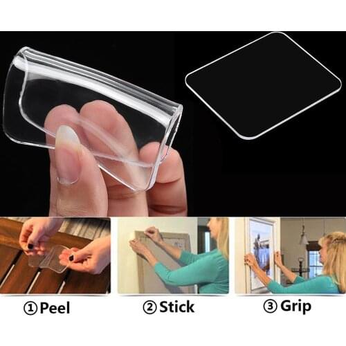 Car Gel Pad Transparent Small Square Nano Hand Stickers Perfume Seat Car Decoration Fixed Pu Mat 65*75Mm