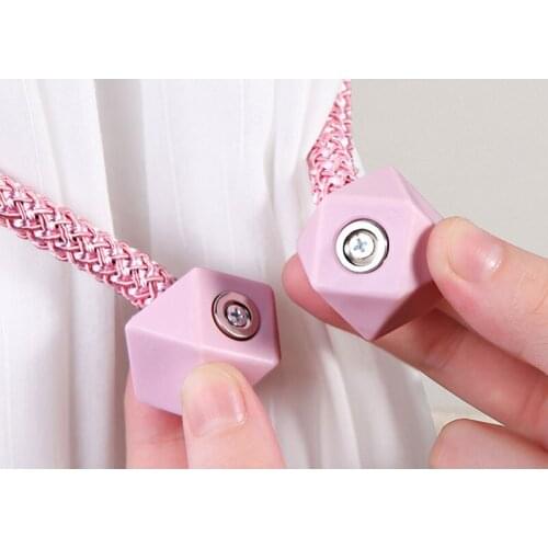 Free Installation Rubiks Cube Curtain Strap The Curtain Magnetic Buckle Tie The Rope Magnetic Suction Hook Household Items