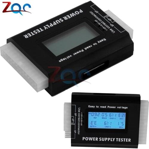 Digital LCD Display PC Computer 20/24 Pin Power Supply Tester Checker Power Measuring Diagnostic Tester Tools