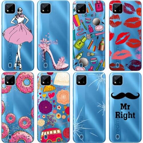 For OPPO REALME C20 Case Ultra Thin Clear Soft TPU Case Cover For oppo realme c20 Case Transparent Couqe Funda