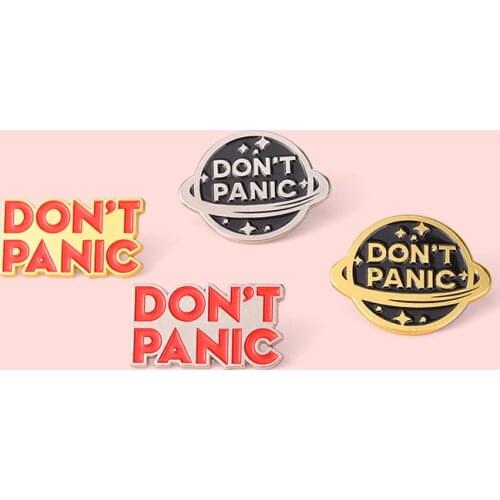 Fashion Simple Letter Metal Enamel Brooch Creative Cartoon Planet Badge Personality Lapel Backpack Jewelry Accessories Gift