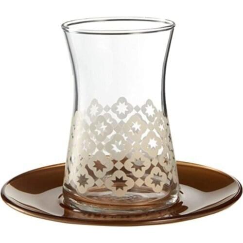 Turkish Tea Cup Pasabahce Heybeli Midas Tea Cup Set 12 trotting Turkish Russian Arabic Tea and Coffee Cup Sets Lace patterned