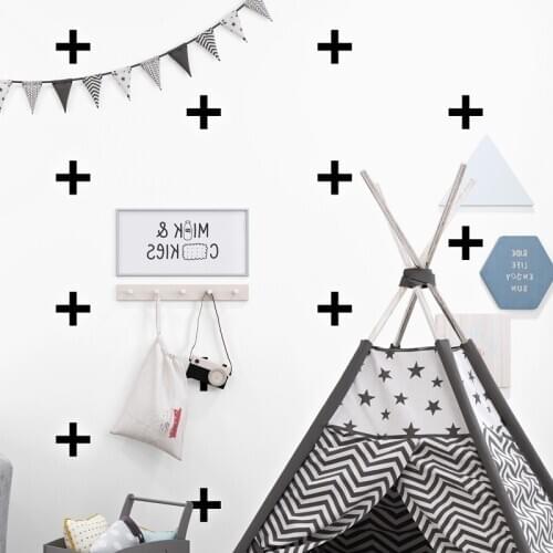 Nordic style wallpaper ins modern minimalist geometric cross living room bedroom TV background wall net red wallpaper
