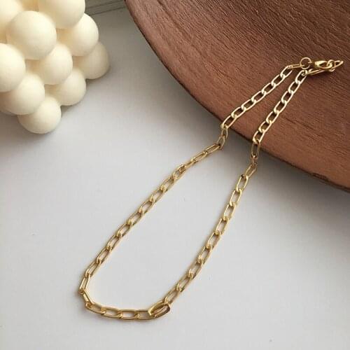 INS European and American chain necklace womens trendy gold-plated wild simple clavicle chain 2020 new autumn and winter