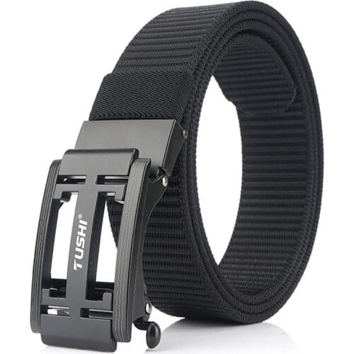 New Trend Canvas Outdoor Zinc Alloy Automatic Buckle Men Belt High Quality Casual Nylon Jeans Belt Designer Belts For Trousers