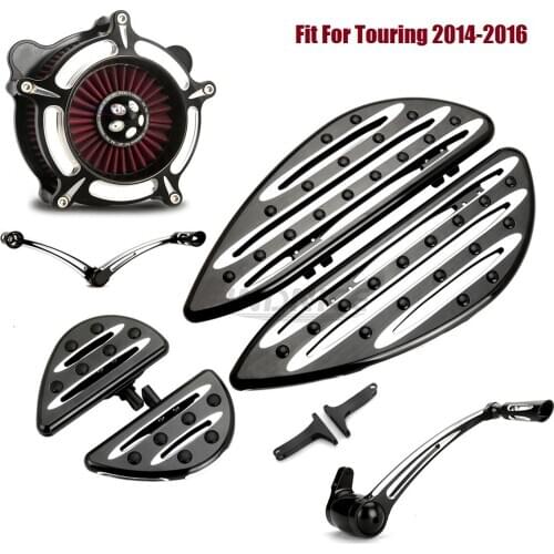 Rider Passenger Floorboards Footpeg Brake Shifter Levers Air intake Filters Fit For harley 2014-2016 Ultra Limited FLHTK Black