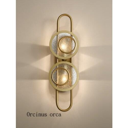 Hong Kong luxury wall lamp post modern simple model room lamp living roomporch lamp northern Europe bedroom bedside lamp