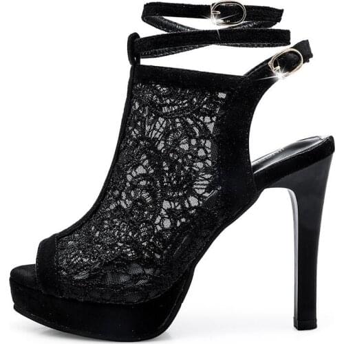 Summer Mesh Peep Toe Sandals Sexy Heels Single Shoes Women In Europe America Spring Summer Pumps Gauze Mujer platform