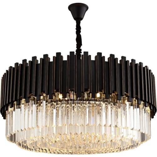 Modern Round luxury chandeliers fashion living room minimalist style black artist and restaurant crystal chandelier lamp Villa
