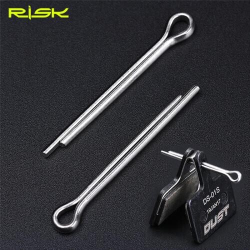 Risk 20 pcs/lot Universal Bicycle Disc Brake Pads Lock Pin 304 Stainless Steel Split Pin MTB Road Bike Brake Pads Bolts