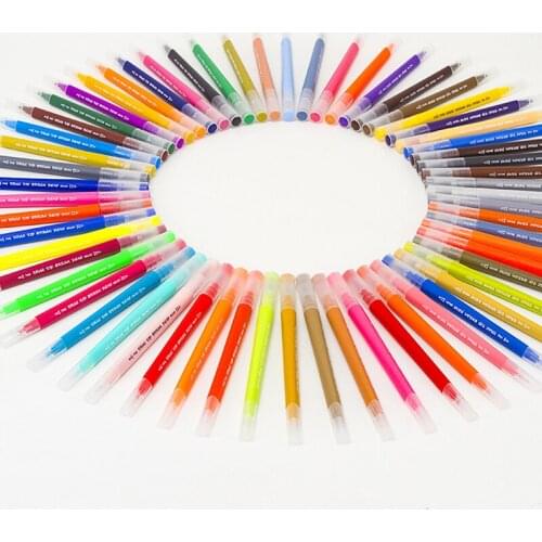 48 Colors Manga Fine Liner Marker Pen Watercolor Dual Tip Brush Pen Painting Drawing Sketching Pen For Coloring Book Stationery