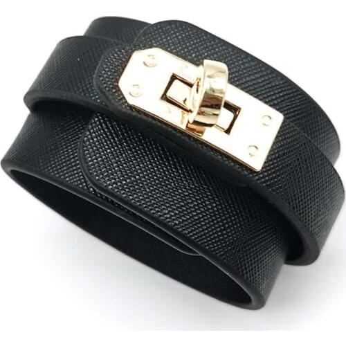 TOTABC Multi-layer Alloy Leather Bracelet For Womens Retro Punk Casual Bracelet Jewelry Accessories