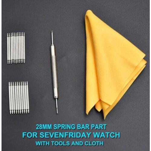 Stainless Steel Watchband Spring Bar Parts Wristband Link Accessories for SevenFriday Watchband 28mm Spring Bar 20pcs