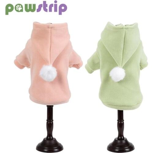 Pet Dog Clothes Autumn Winter Warm Cotton Coat Jacket for Puppy Cute Soft Fur Ball Hoodies Chihuahua Pet Apparel Dog Supplies