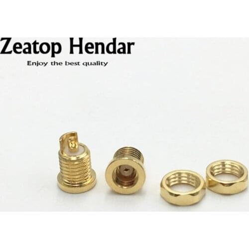 10Pcs Gold Plated Beryllium Copper MMCX Female Jack Solder Wire Connector PCB Mount Pin for IE800 DIY Audio Plug Adapter