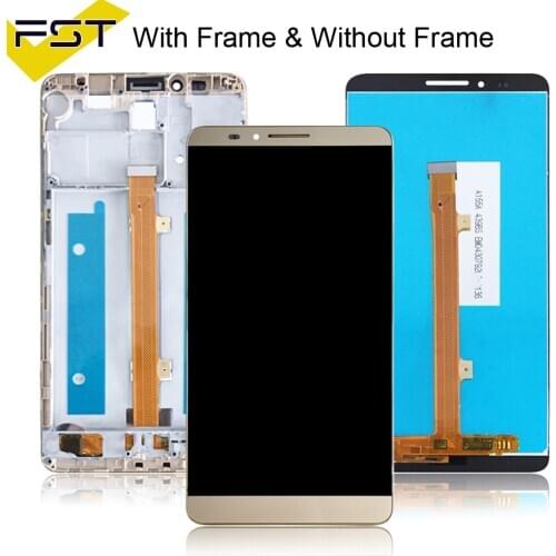100% Tested LCD For HUAWEI Mate 7 LCD Display With Touch Screen Digitizer Assembly With Frame Replacement Parts MT7-TL00