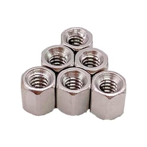 50PCS Female To Female Brass Spacer 4#-40UNC*5mm 4#-40UNC*6mm Hexagonal Brass PCB Standoffs Spacers Nickle Plated