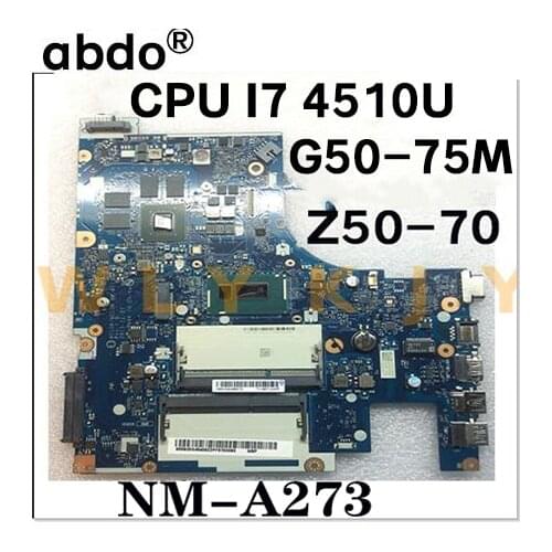 ACLUA/ACLUB NM-A273 20E7 for lenovo Z50-70 G50-70M laptop motherboard CPU i7-4510U/4500U GPU 840M GT820M FRU 90006973 5B20G45504