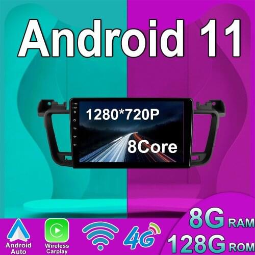 9‘’ Car Multimedia Player Android 10 For Peugeot 508 2011 2012 2013 2014 2015 2018 Navigation vidéo 2 Din sans DVD