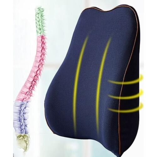 Car Seat Office Chair Massage Back Lumbar Support Mesh comfortable Cushion Pad Black Mesh Back Lumbar Cushion for Car Driver