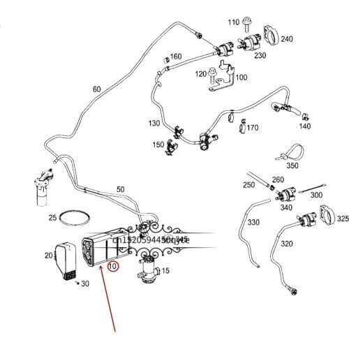 Car Canister Fuel tank canister Suitable for 451mer ced es-be nzs m a r t380 330 332 433 480 Activated carbon canister