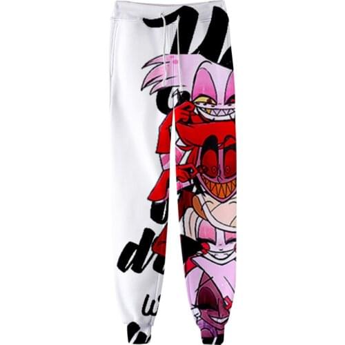 Helluva Boss 3D Men/Women Neutral StyleThreaded Bunched Trousers Threaded Bunched Leg Pants Youthful Punk Hip hop Style