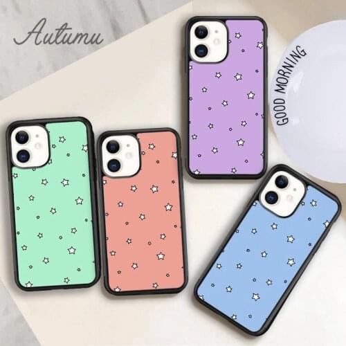 Stars Aesthetic Phone Case for iPhone 11 12 Pro Max mini X XR XS SE 2020 5 6S 7 8 Plus Samsung Galaxy S8 S9 S10 Cover shell