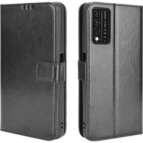 Case For T-Mobile REVVL V+ 5G Luxury Flip PU Leather Wallet Lanyard Stand Case For REVVL V