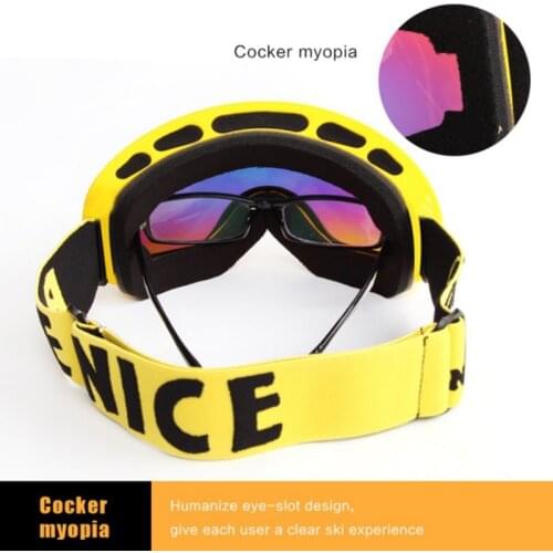 Kids Professional Winter Ski Goggles Ski Snowboard Goggles Sunglasses Eyewear Anti-UV400 Sports Equipment for Children Men Women